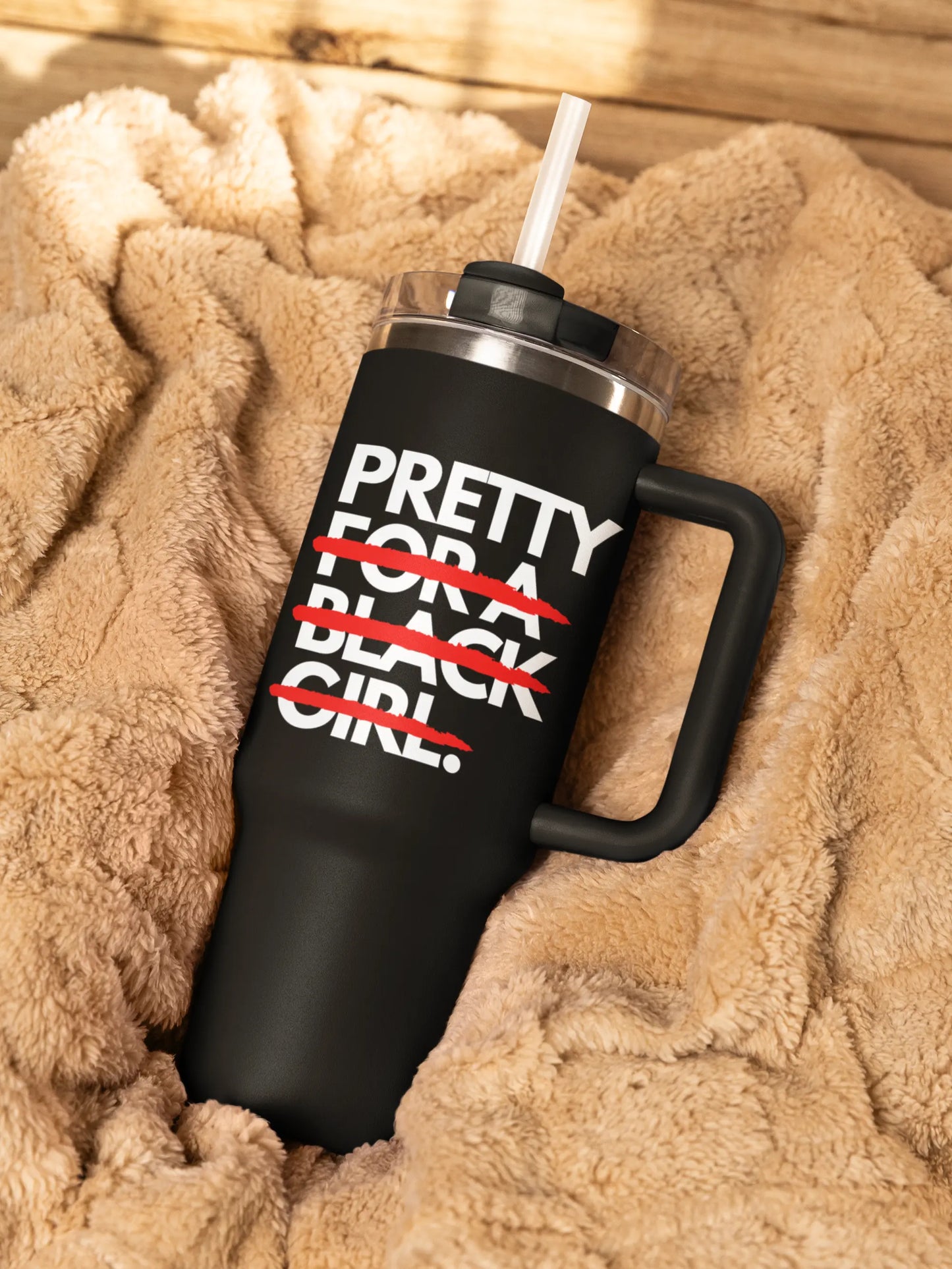 Just Pretty 40oz Tumbler – Black OJII APPRL